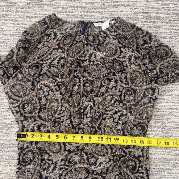 NWT Veronica Beard PALMORA Silk Mini DRESS in MARINE BLUE Gray MULTI Size 8 - Picture 11 of 15